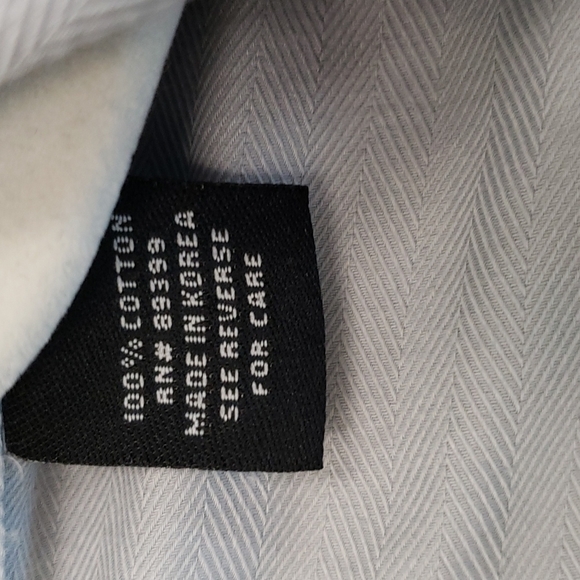 Mens Blue Button Down Collar Dress Shirt - Picture 3 of 7